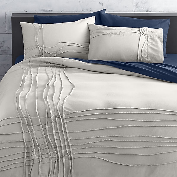 twisted silver grey full/queen duvet - Image 0