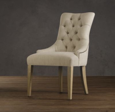 MARTINE TUFTED FABRIC ARMCHAIR - Image 0
