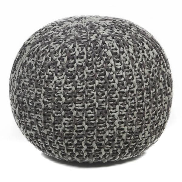 Textured Contemporary Ottoman - Brown/Gray - Image 0