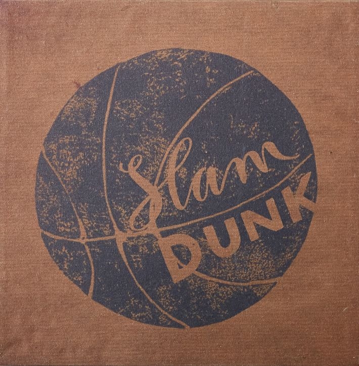 Vintage Sports Canvas - Basketball Slam Dunk - Image 0