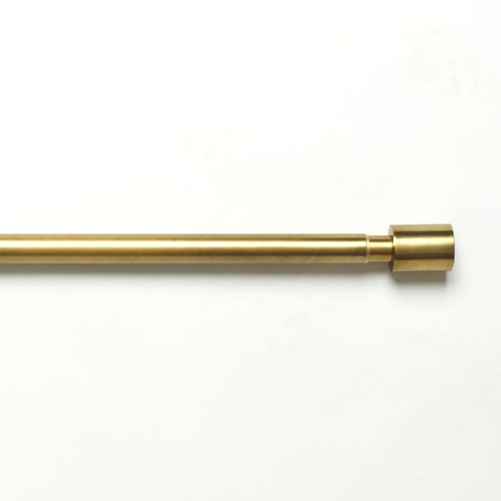 Oversized Adjustable Metal Rod - Antique Brass- 44"-108" - Image 0