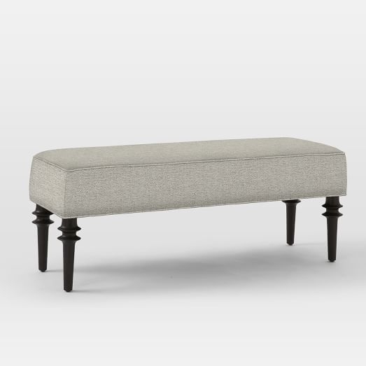 Upholstered Bench - Twill, Stone - Image 0