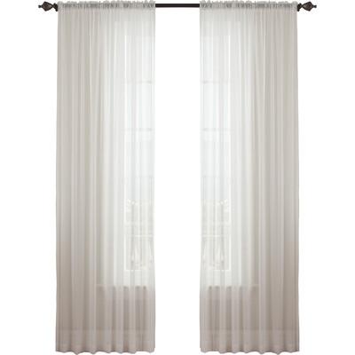 Textured Chiffon Single Curtain Panel - 84" L x 52" W - Image 0