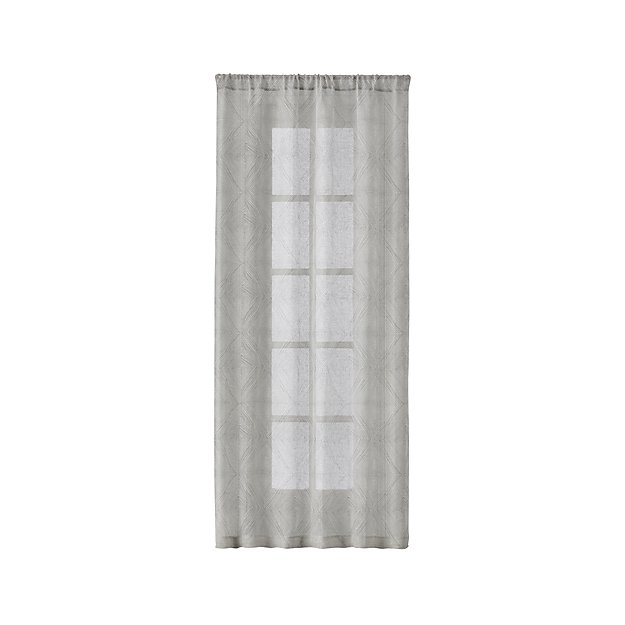 Torben 48"x108" Grey Sheer Curtain Panel - Image 0