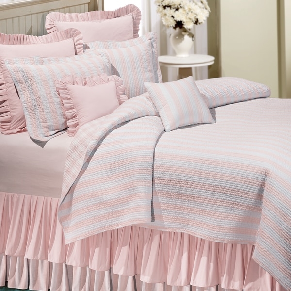 Amanda Pink Cotton Reversible Quilt - Image 0