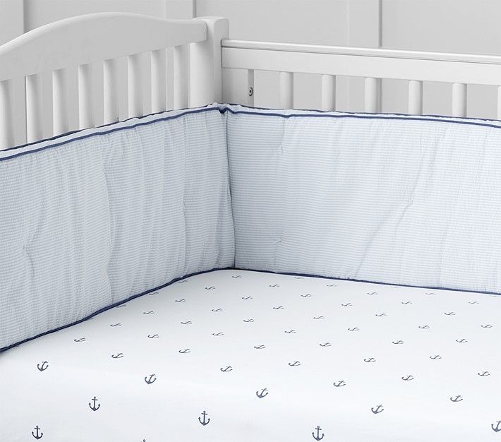 Nantucket Palm Organic Nursery Bedding -  Crib Fitted Sheet - Image 0