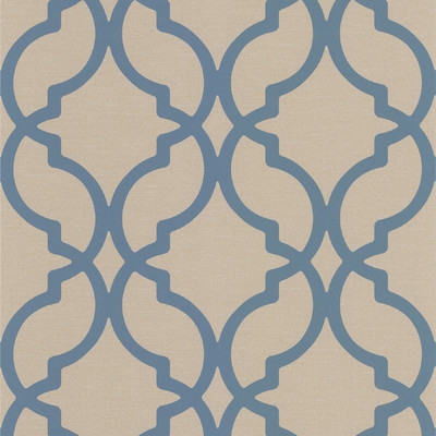 Geometric Embossed Wallpaper - Blue - Image 0