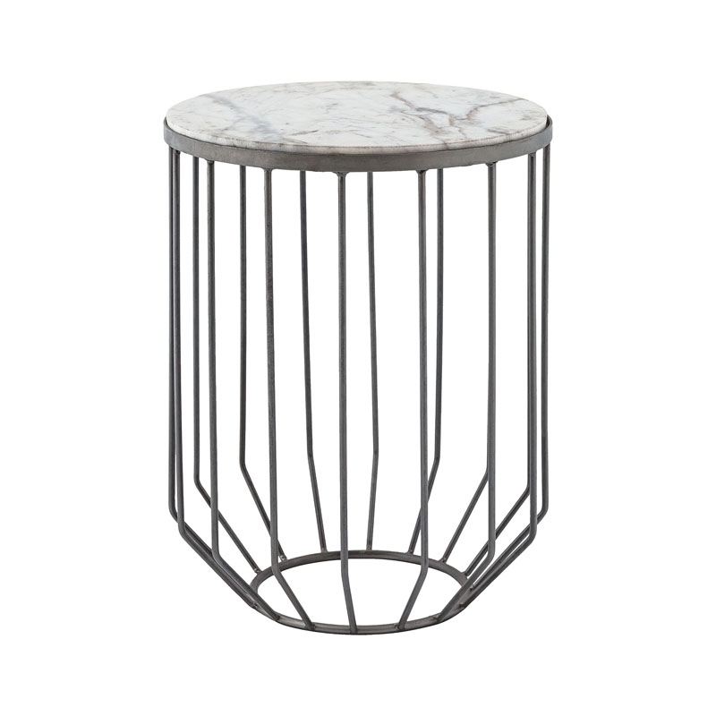 Helm Accent Table In Zinc - Image 0
