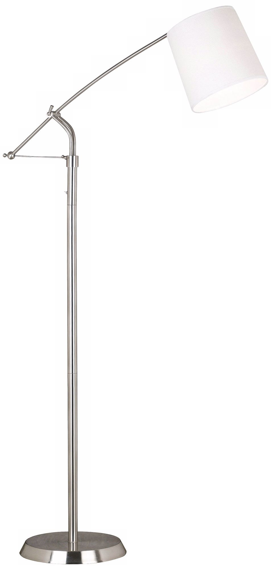 Kenroy Reeler Brushed Steel Balance Arm Floor Lamp - Image 0