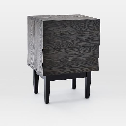 Louvered 2-Drawer Nightstand - Image 0