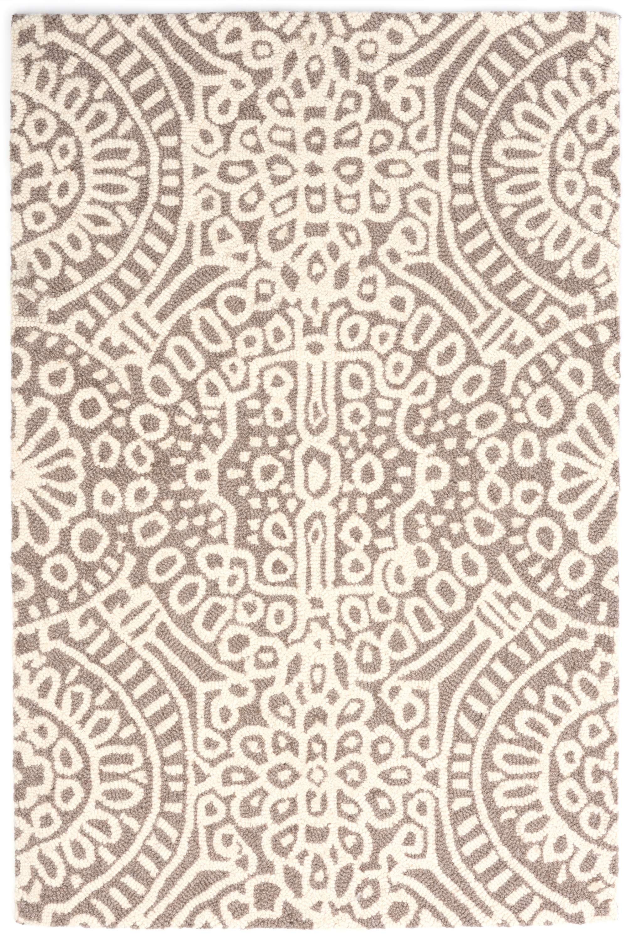 TEMPLE TAUPE WOOL MICRO HOOKED RUG - Image 0