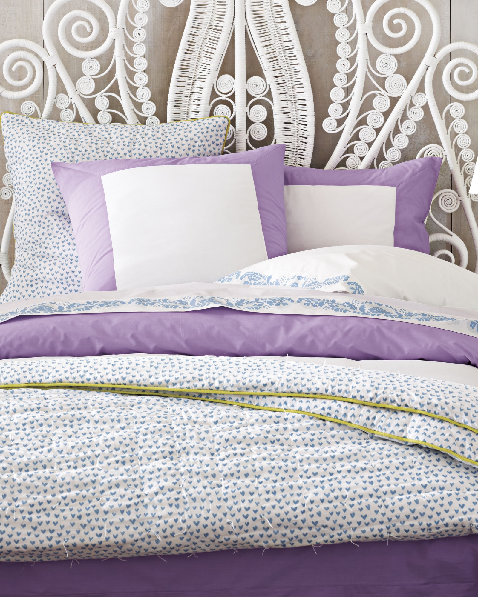 Color Frame Duvet Cover - Full/Queen - Lilac - Image 0