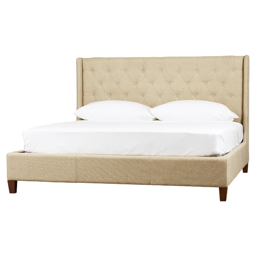 Walsch Upholstered Modern Wingback Bed - King - Image 0