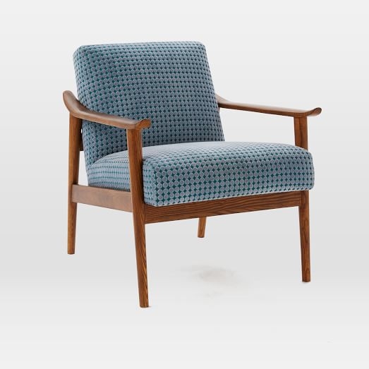 Midcentury Show Wood Upholstered Chair - Image 0