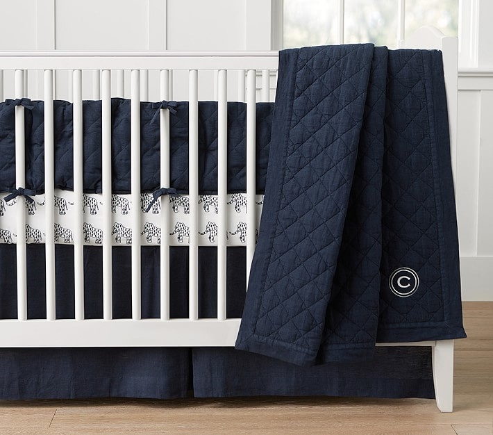 Belgian Linen Nursery Quilt - Image 0