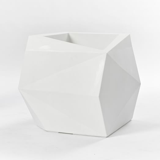 Origami Planters  - 26"-White - Image 0