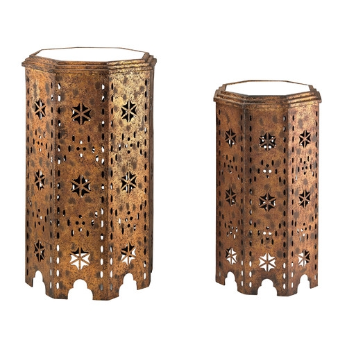 2 Piece Moroccan Side Table Set - Image 0