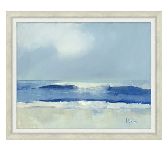 WAVE REFLECTIONS BY MARTHA SPAK- 25.5" wide 21" high x 1" thick- Framed - Image 0