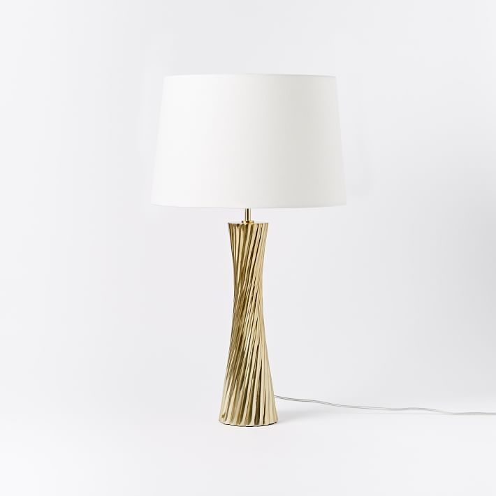 Fluted Metal Table Lamp - Taper - Image 0
