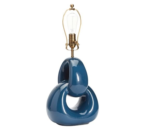 Tianna Ceramic Lamp Base - Blue - Image 0
