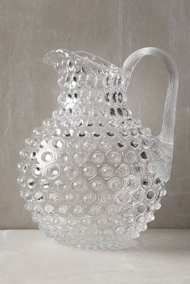 Hobnail Pitcher - Clear - Image 0