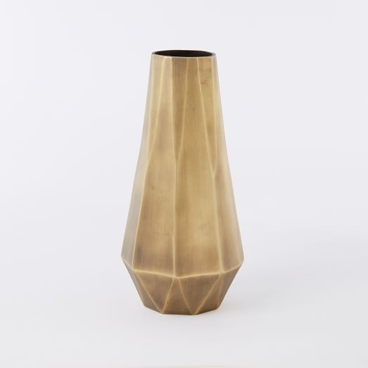 Faceted Metal Vases - Tall - Image 0