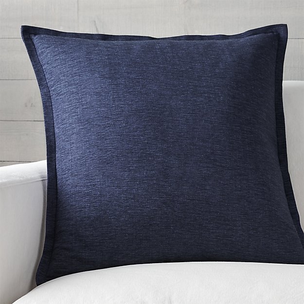 Linden Cobalt 23" Pillow with Feather-Down Insert - Image 0
