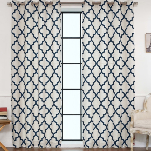 Curtain Panel, navy, 84" x 52" - Image 0
