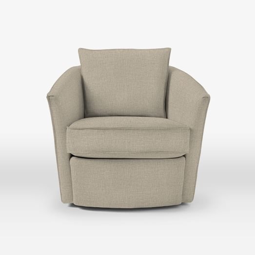 Duffield Swivel Chair - Linen Weave, Natural - Image 0