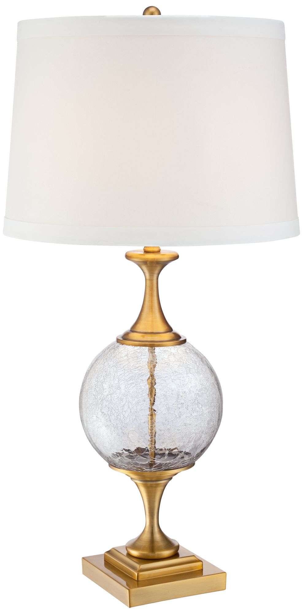 Bakarat Leza Crackle Sphere Brass Table Lamp - Image 0