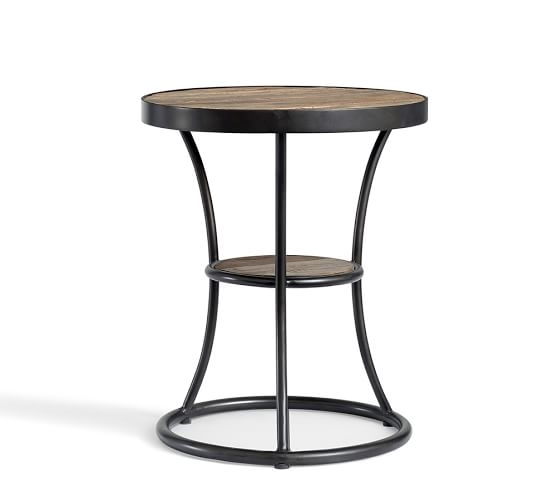 Bartlett Metal & Reclaimed Wood Side Table - Image 0