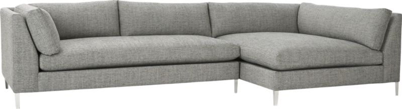 decker 2-piece sectional sofa - Lexi Salt and Pepper - Image 0