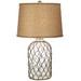 Glass 29" H Table Lamp with Drum Shade - Image 0