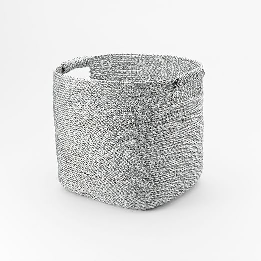 Metallic Woven Storage Basket - Image 0