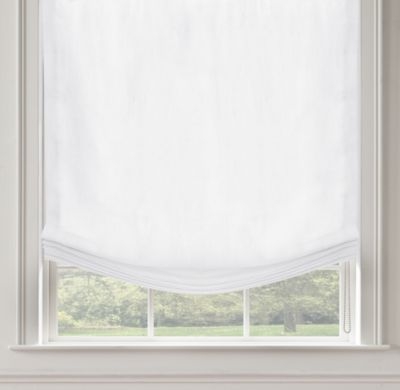 WASHED BELGIAN LINEN RELAXED ROMAN SHADE - Image 0