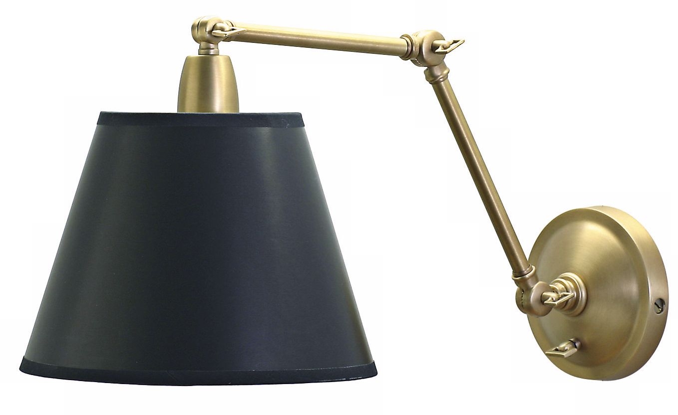 Beragamo Black Shade Plug-In Style Swing Arm Wall Lamp - Image 0