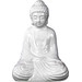 Ceramic Meditating Buddha in Dhyana Mudra Gloss White - Image 0