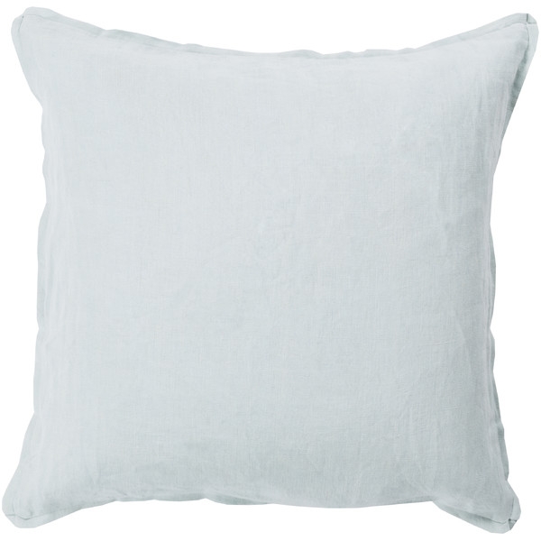 Luxury Linen Throw Pillow - Sea Foam - 22" Square - Poly-Fill - Image 0