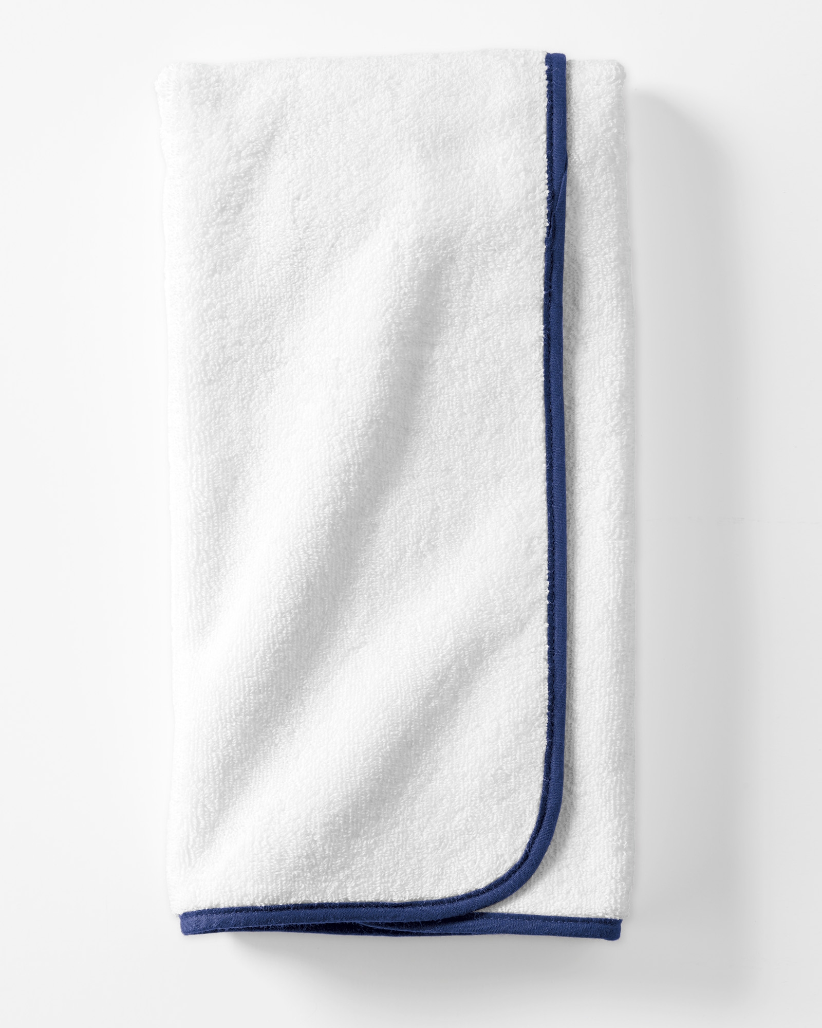 Banded Border Hand Towel-Navy - Image 0