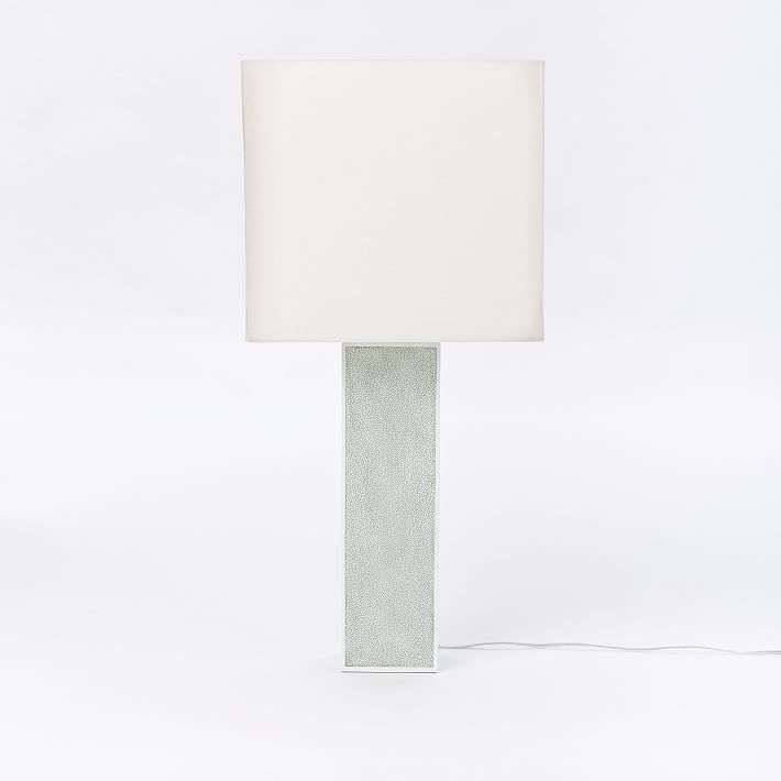 Faux Shagreen Table Lamp - Tall - Image 0