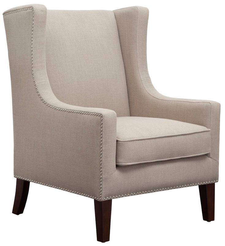 Barton Lindy Linen Upholstered Wingback Armchair - Image 0
