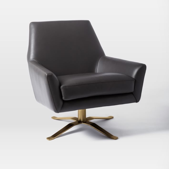 Lucas Leather Swivel Base Chair - Image 0