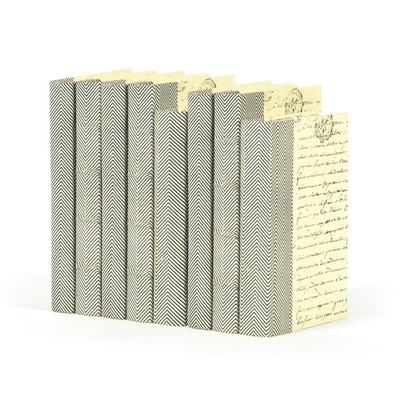 8 Piece Chevron Texture Decorative Book Set - Image 0