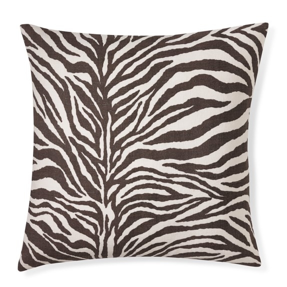 Printed Zebra Pillow Cover -20" x 20"-Insert not included - Image 0