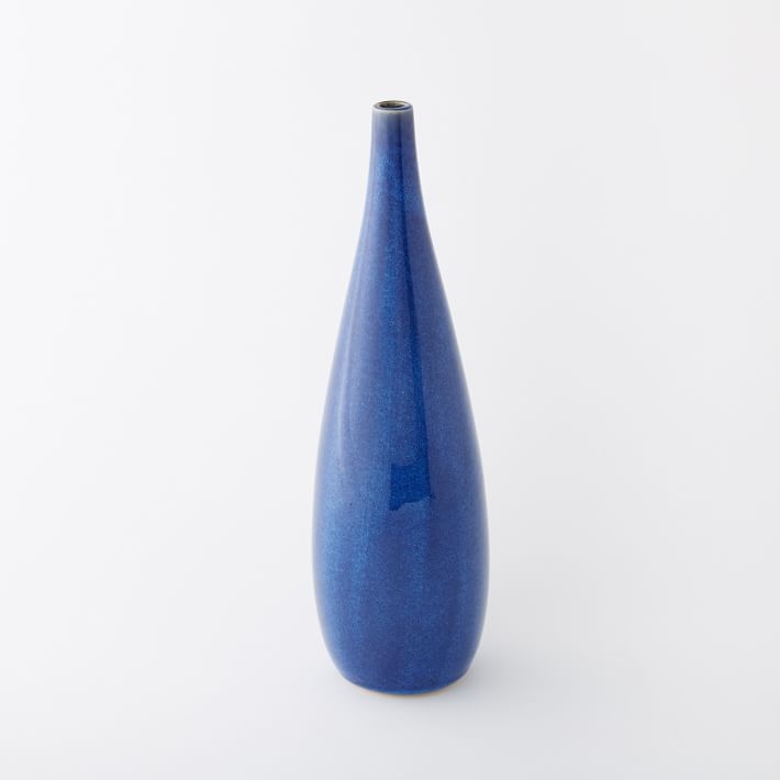 Bright Ceramicist Tall Teardrop Vase - Blue - Image 0