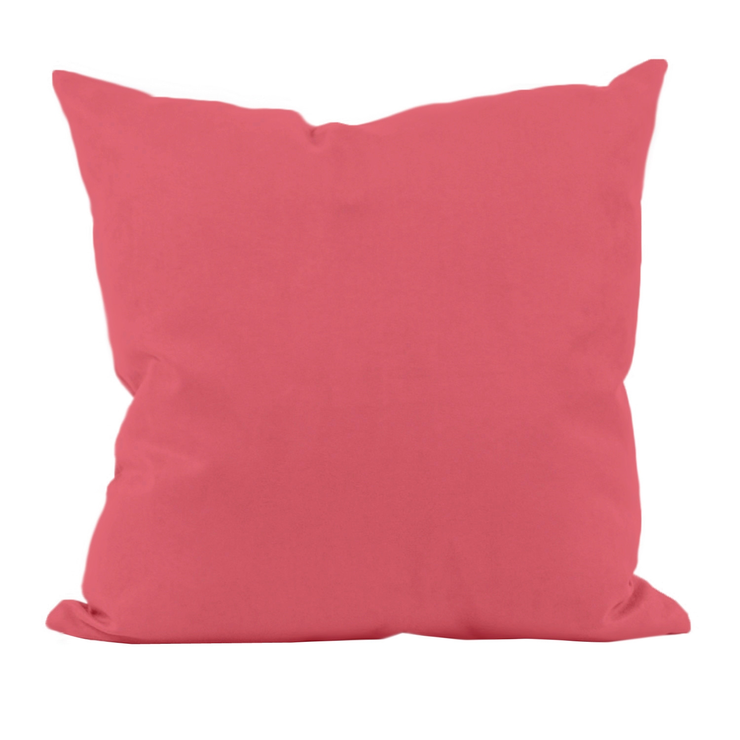 Solid Throw Pillow - coral - 18"- Polyester/Polyfill insert - Image 0