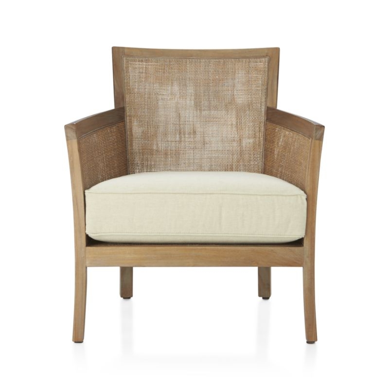 Blake Grey Wash Chair with Fabric Cushion - Sand - Image 0