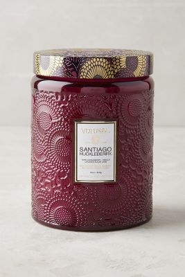 Limited Edition Voluspa Cut Glass Jar Candle - Santiago Huckleberry - Image 0