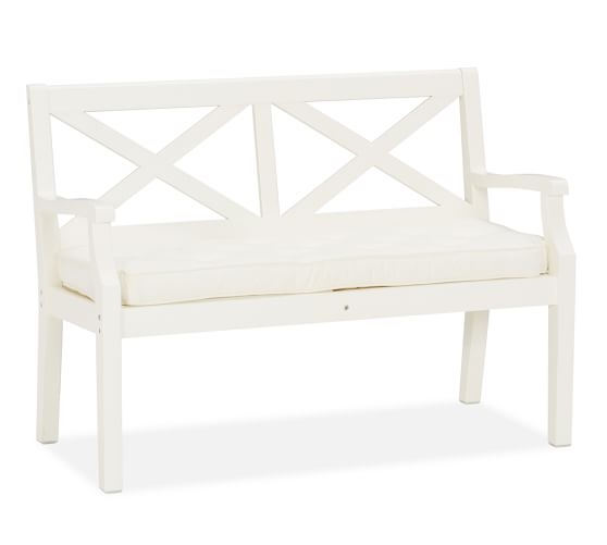 Hampstead Painted Porch Bench - White - Image 0