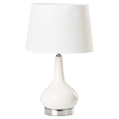 Table Lamp with Drum Shade - 18"-Halogen, - Image 0